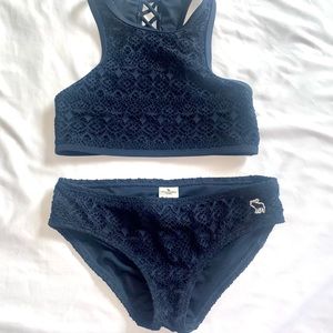 A&F navy swimsuit